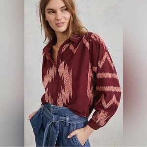 PILCRO the romy relaxed button down shirt